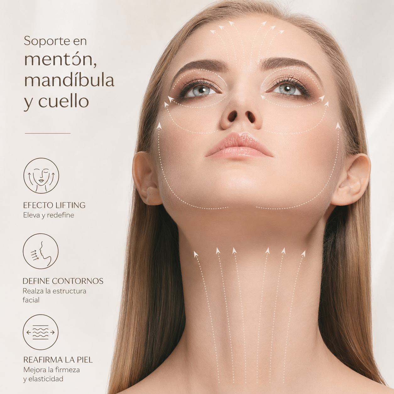 Detalle de nueva mascarilla facial lifting